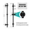 Diagrams and measurements of a black shower rod set. Anteprima dell’immagine prodotto