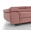 A close-up, studio shot of the corner of a pink sofa. Produktbild-Vorschau