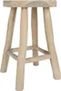 Rustikaler Teakholz Hocker Sitzhocker Holzhocker Produktbild-Vorschau 2