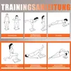An instructional diagram showing various exercises performed on balance pads. Produktbild-Vorschau