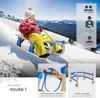 Luge en bois VIVIAN pliable avec dossier - marron Voir les images du produit 3