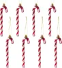 Glitzer Zuckerstangen Christbaumschmuck 8 Stück Rot Produktbild-Vorschau 1