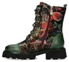 Laura Vita Damen Stiefelette Leder Floralaufdruck Produktbild-Vorschau 6
