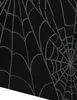 Halloween tafelkleed, spinnenweb motief, zwart-grijs, Productafbeelding-voorbeeld 2