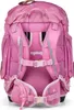 The back view of a pink backpack with white stars. Náhled obrázku produktu