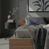 Schwarzer Nachttisch rund mit Schublade – Massivholz Mango auf stabilem Metallgestell_#sku_BARKWL6.848# Produktbild-Vorschau