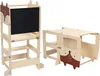 2 in 1 Learning Tower für Kinder,Montessori Stehhilfe mit Produktbild-Vorschau 1