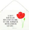 Mr. & Mrs. Panda Schild Blume Mohnblume DIN A4 - Weiß - Produktbild-Vorschau 1