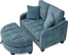 Divano letto 2 in 1 con pouf contenitore, divano Anteprima dell’immagine prodotto 13