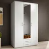 Karl Armoire à portes battantes 120 cm Blanc Voir les images du produit 7