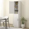 HOMCOM Badezimmerschrank Badschrank hoch schmal mit 2 Türen Produktbild-Vorschau 8