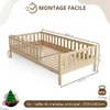 Crazy Pine Kinderbett 140x200 cm – Hohes Montessori Produktbild-Vorschau 9