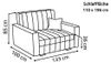 Schlafsofa klein Zanzibar I Sofa 2 Sitzer 133 cm Breit I Produktbild-Vorschau 7