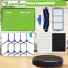 A collage of vacuum cleaner accessories and a vacuum cleaner. Produktbild-Vorschau