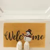 Relaxdays deurmat van kokosvezel, sneeuwpopmotief, 60x40 Productafbeelding-voorbeeld 2