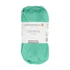 A ball of green yarn with a label. Produktbild-Vorschau