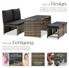 tectake 2-in-1 Rattanlounge-Set Sofa Sitzgruppe 4 Personen Produktbild-Vorschau 3