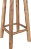 Close-up view of the base of a wooden bar stool, showing the legs and crossbars. Produktbild-Vorschau