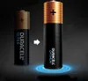 Two Duracell batteries are shown, with an arrow indicating a transition from the left battery to the right battery. The right battery is highlighted with a blue glow. Náhled obrázku produktu