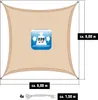 UV Sonnensegel Wasserdurchlässig 6x6 - Viereckig - Produktbild-Vorschau 5