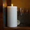 Candela LED in cera naturale, effetto tremolante, bianca, Anteprima dell’immagine prodotto 7