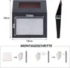 JOIEYOU Hausnummer Beleuchtet Solar mit 2 LEDs Solar Produktbild-Vorschau 2