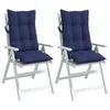 vidaXL Hochlehner-Auflagen 2 Stk. Marineblau Oxford-Gewebe Produktbild-Vorschau 4