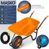 MASKO® Schubkarre Bauschubkarre Gartenschubkarre 100 Liter Produktbild-Vorschau 3