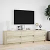 vidaXL TV-Schrank mit LED-Beleuchtung Sonoma-Eiche Produktbild-Vorschau 4