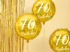Ballon de baudruche 70e anniversaire, doré, diamètre 45cm Voir les images du produit 2