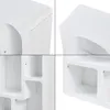 A collage of four close-up shots of a white shelf unit. Anteprima dell’immagine prodotto