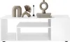 A white coffee table with decorative items on top, presented on a white background. Podgląd zdjęcia produktu