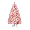 A pink Christmas tree decorated with ornaments and lights. Produktbild-Vorschau
