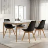 Küchenstuhl Schwarz Schalenstuhl Kunststoff Holzbeine Produktbild-Vorschau 6