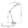 Lindby LED-Tischleuchte Nyxaris, grau, Metall, CCT, 50 cm Produktbild-Vorschau 4