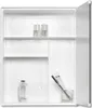 An open white medicine cabinet with shelves containing a few cosmetic items. Náhled obrázku produktu