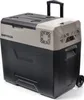 A portable cooler with a telescoping handle and wheels. Náhľad obrázku produktu