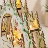 Salcar Houten kerstdorp, 3D lichtboog, 32 cm met 13 Productafbeelding-voorbeeld 2