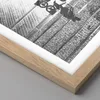 Gerahmtes Poster - Rahmen in heller Eiche - Schwarzweiß Produktbild-Vorschau 2