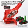 21V Akku Rasentrimmer mit 2 Akkus & Ladegerät, Räder, Produktbild-Vorschau 2