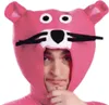 A person wearing a pink panther costume hood. Produktbild-Vorschau