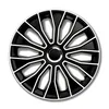 4 STK 14 Zoll Voltec Pro black/white weiss PETEX Radkappen Produktbild-Vorschau 1