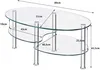 Couchtisch Glass oval, Sofatisch mit Metallgestell und Produktbild-Vorschau 3