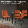 ML-Design jedálenské stoličky sada 6 oranžových, obývacie Náhľad obrázku produktu 5