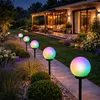 8er Set Solar Gartenleuchten Kugel RGB LED – Farbwechsel Produktbild-Vorschau 13
