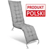 A gray chaise lounge cushion on a white background with a "PRODUKT POLSKI" badge. Podgląd zdjęcia produktu