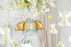 Folienballon Engel 77x45cm Hellblau / Gold Produktbild-Vorschau 8
