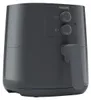 A dark gray Philips air fryer is shown from a three-quarter angle against a light gray background. Produktbild-Vorschau