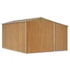vidaXL Szopa ogrodowa Jasnobrązowa 277x365,5x179 cm Stal Podgląd zdjęcia produktu 7
