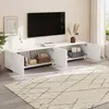 Merax TV Lowboard mit 4 Türen und Bogenrelief, TV-Schrank Produktbild-Vorschau 6
